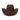 Stampede Hats - 100X Wool Felt Brown Cowboy Hat with Rhinestone Leather Trim -  Front