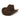 Stampede Hats - 100X Wool Felt Brown Cowboy Hat with Rhinestone Leather Trim - Front Angle