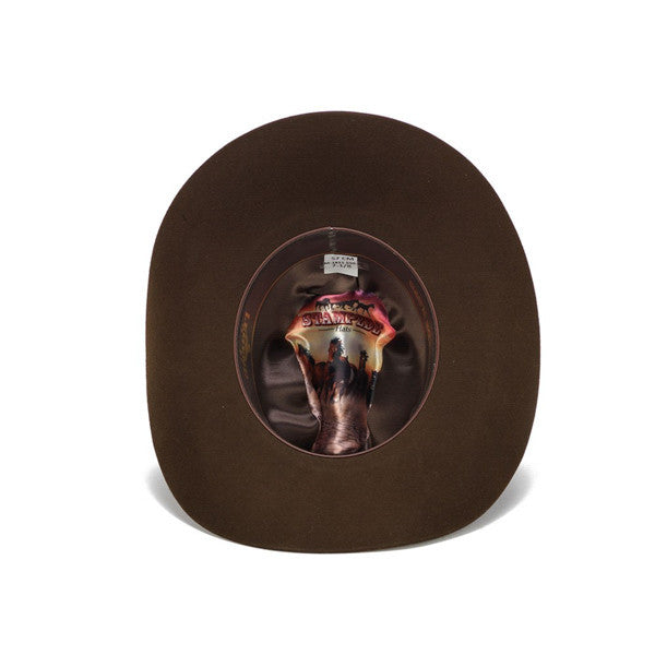 100X Wool Felt Brown Cowboy Hat with Rhinestone Trim – Hats Unlimited
