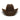 Stampede Hats - Tassel Leather Trim 100X Wool Felt Brown Cowboy Hat - Front