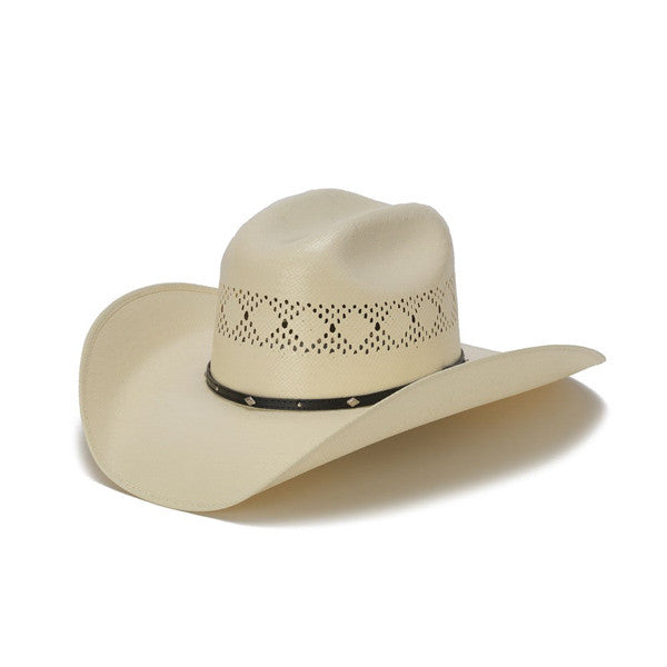 Stampede Hats - 50X Shantung Cowboy Hat with Diamond Conchos - Front Angle