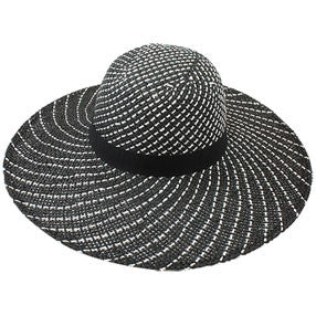 California Hat Company - Toyo Spiral Wide Brim Hat Black