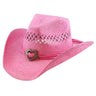 California Hat Company - Pink Cowboy Hat with Heart