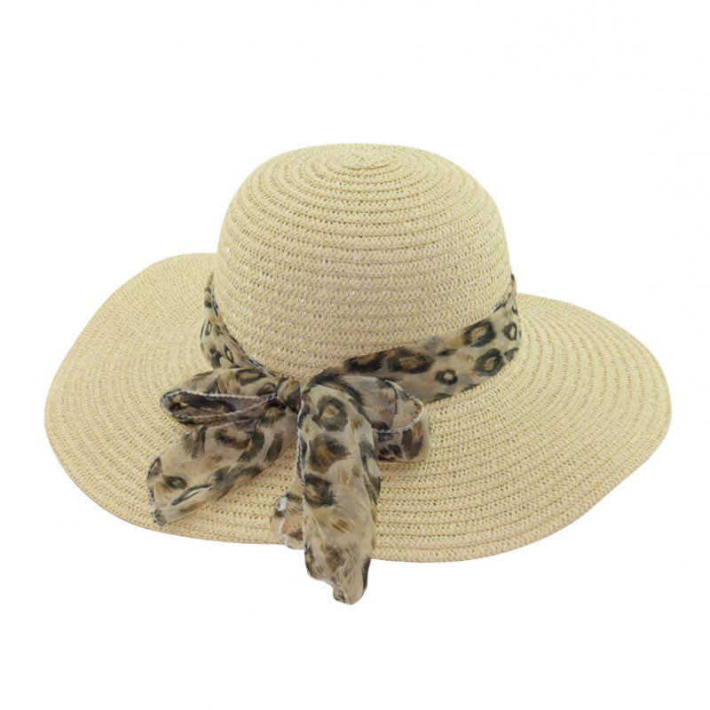 California Hat Company - Leopard Poly Toyo Sun Hat
