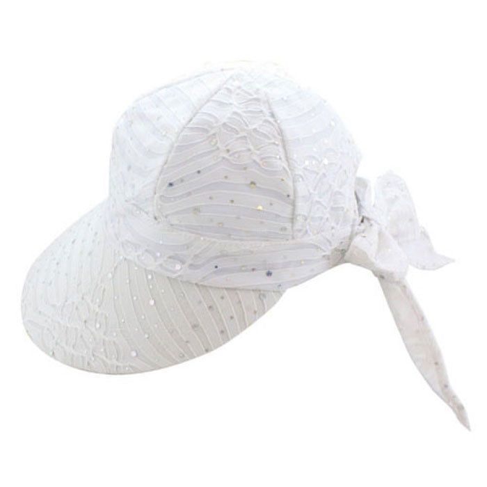 California Hat Company - White Sparkle Scoop Hat