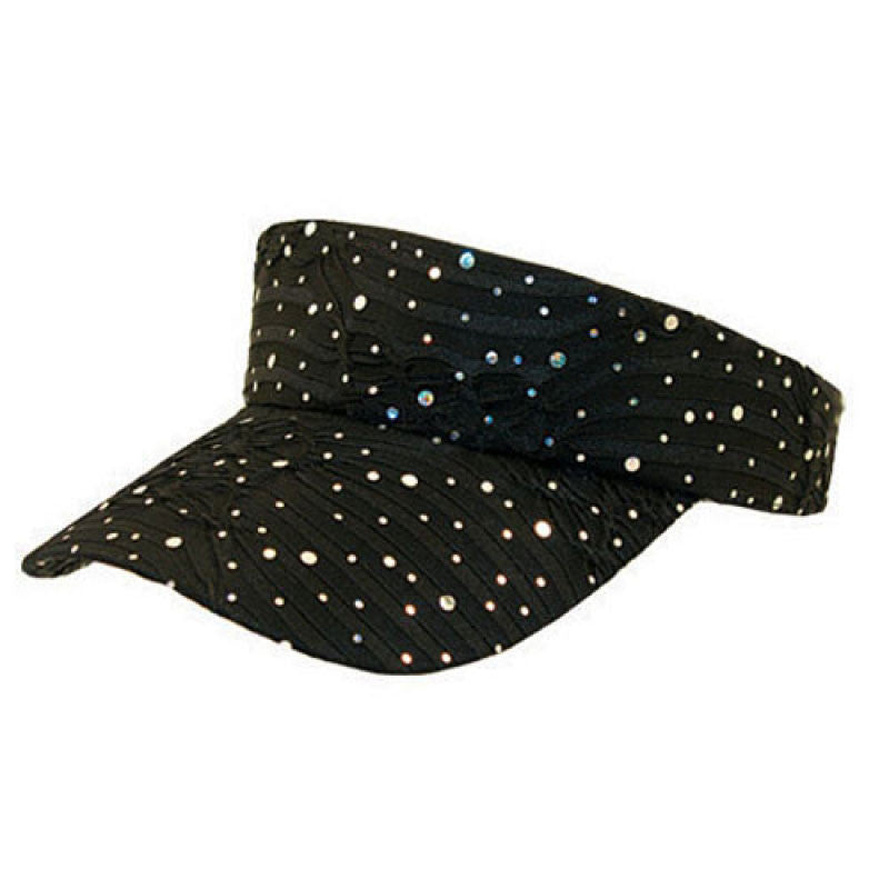 California Hat Company - Black Sparkle Visor Hat