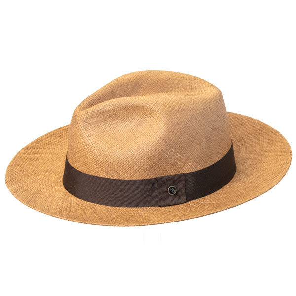 Austral Hats - Light Brown Panama Hat with Brown Band - Side