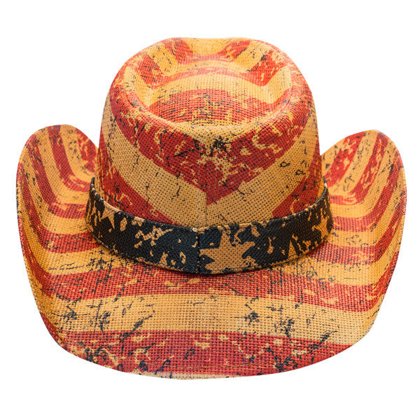 California Hat Company - Liberty American Flag Cowboy Hat - Back