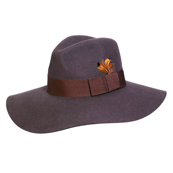 Conner - Allison Floppy Wool Hat in Chocolate - Full View