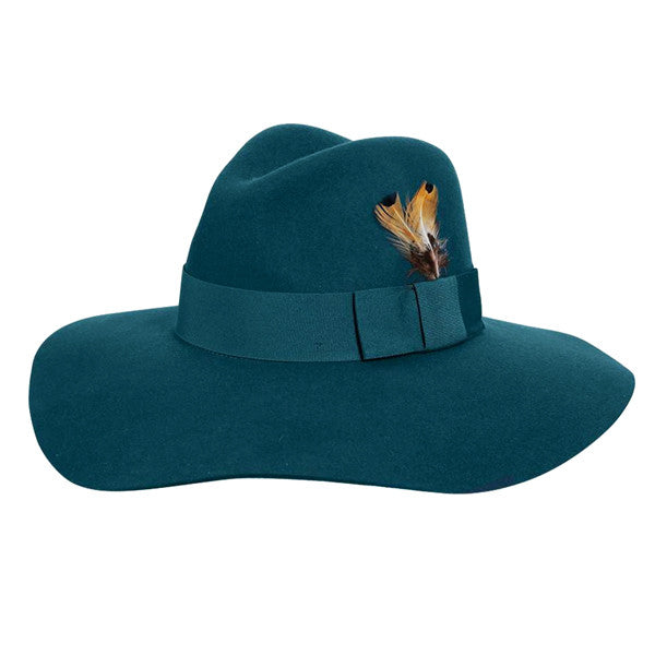 Conner - Allison Floppy Wool Hat in Jade - Full View