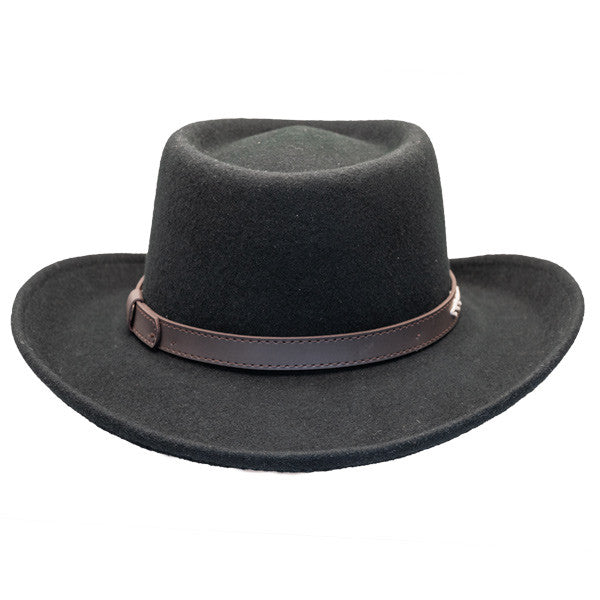 Conner - Wool Felt Arizona Gambler Hat  - Back