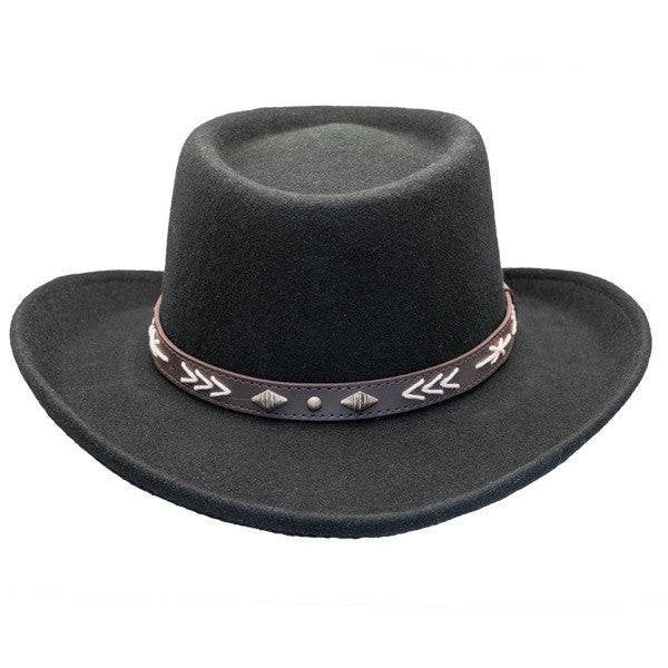 Conner - Wool Felt Arizona Gambler Hat  - Front