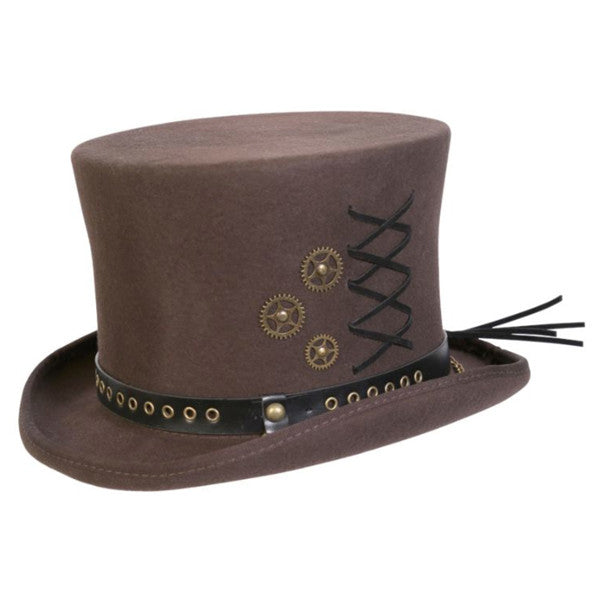 Conner - Steam Punk Top Hat - Brown, Full