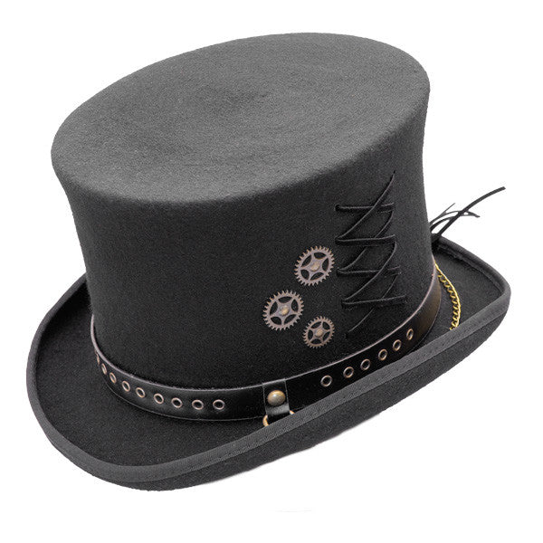 Conner - Steam Punk Top Hat - Black, Full