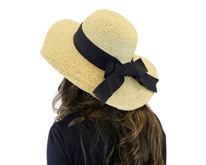 Dynamic Asia - Raffia Sun Hat with Ribbon Bow Style