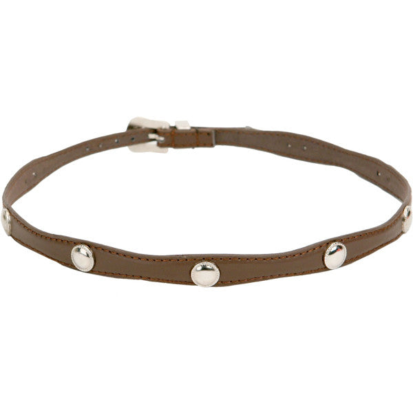 Kenny K - Brown Faux Leather Hat Band