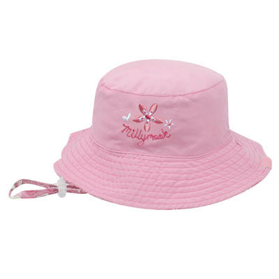 Malia Surf Pink Bucket Hat Reversed