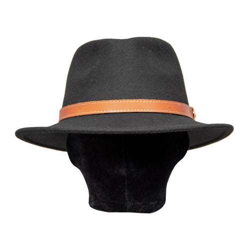 Saint Martin - Short Brimmed Wool Safari Hat (Model Front)