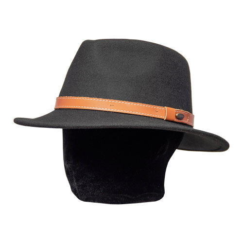 Saint Martin - Short Brimmed Wool Safari Hat (Model Left)