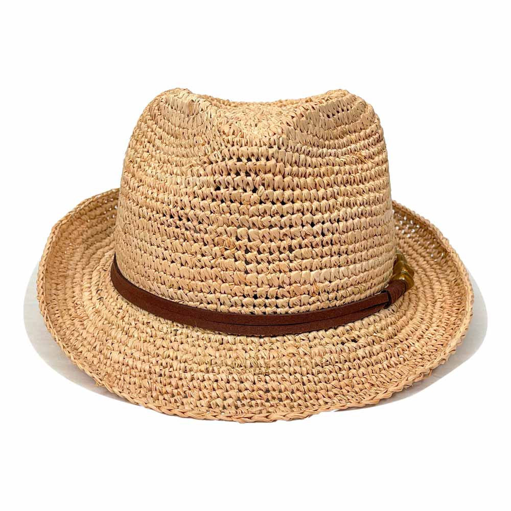 Saint Martin Crochet Raffia Straw Fedora Hats Unlimited