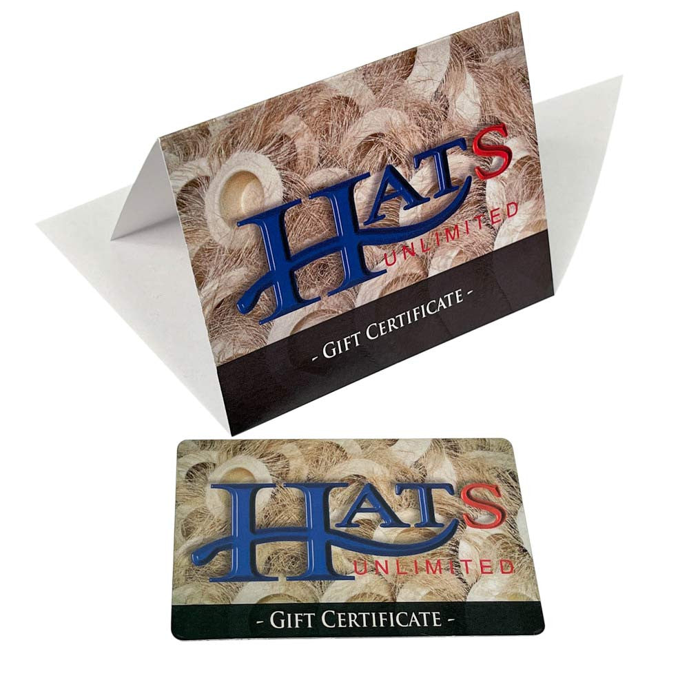Hats Unlimited Gift Card and Sleeve