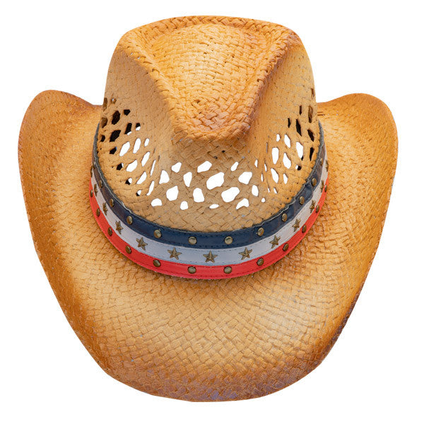 Hats Unlimited - Star Studded Rodeo Cowboy Hat w/ Vented Crown - Front