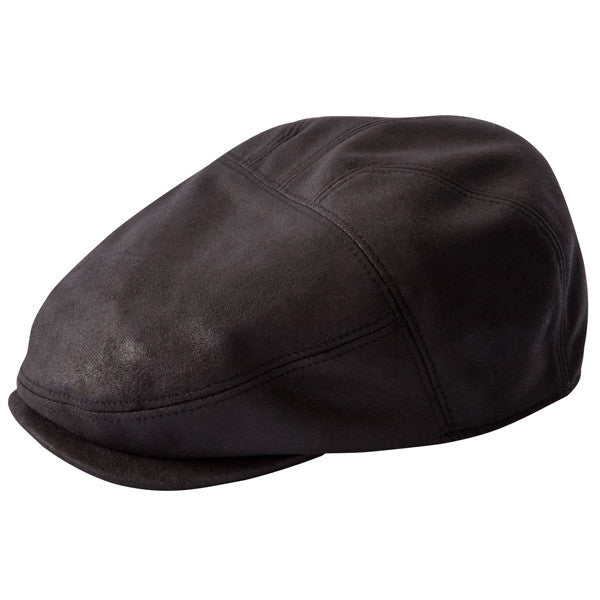 Henschel - Faux Leather New Shape Ivy Cap in Black