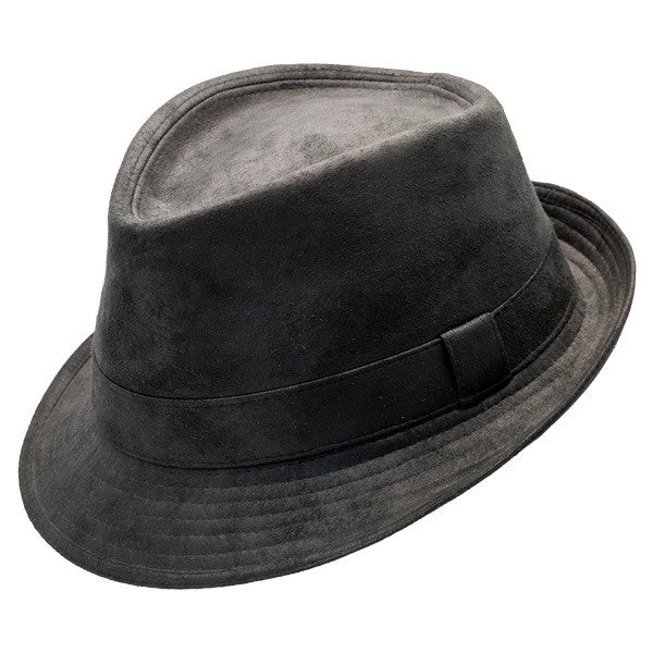 Henschel Distressed Brown Faux Leather Fedora Hat L Unisex Outdoor Style HENSCHEL HAT CO. Mens FEDORA HAT SZ M Brown Faux Leather  main image 2
