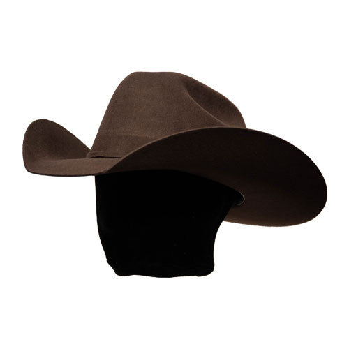 Bullhide Hats by Montecarlo - 4X "Kingman" Wool Felt Brown Cowboy Hat / Rhinestone Buckle (Model Left)
