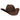 Bullhide Hats by Montecarlo - 4X "Kingman" Wool Felt Brown Cowboy Hat / Rhinestone Buckle (Profile Side)