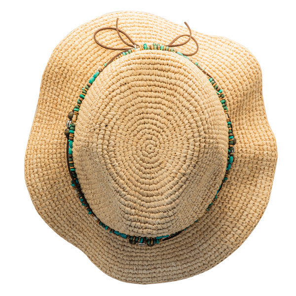 Kooringal - Bora Bora Straw Fedora Hat - Top