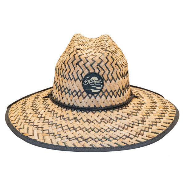 Kooringal - Black Burleigh Surf Straw Lifeguard Hat  - Front