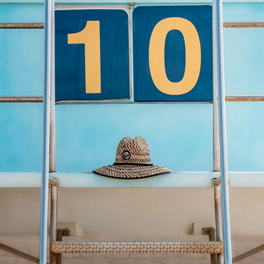 Kooringal - Black Burleigh Surf Straw Lifeguard Hat  - Stock Image 2