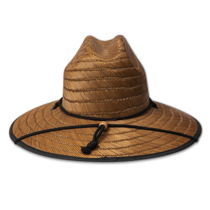 Kooringal - Hastings Surf Straw Lifeguard Hat (Chocolate) - Back