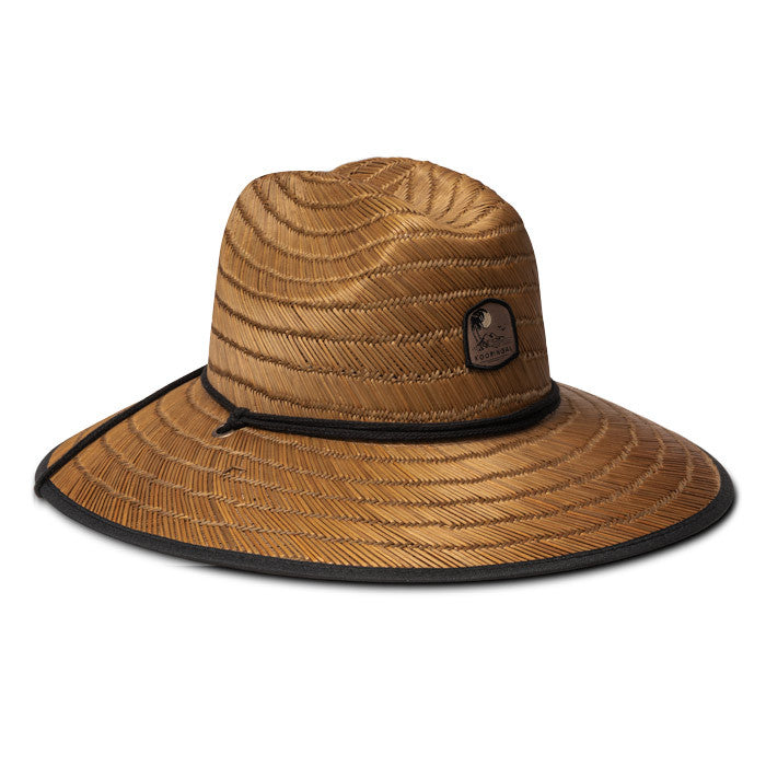 Kooringal - Hastings Surf Straw Lifeguard Hat (Chocolate) - Opposite Side