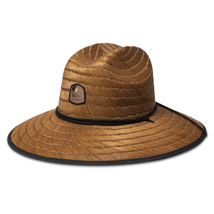 Kooringal - Hastings Surf Straw Lifeguard Hat (Chocolate)
