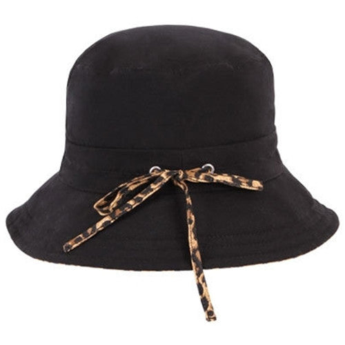 Kooringal - Ladies Reversible Golf Hat in Black - Back