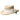 Scala - Manarola Raffia Gambler Hat with Heather Cloth Band in White
