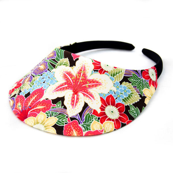 No Headache - Tropical Bloom Midsize Floral Visor Hat