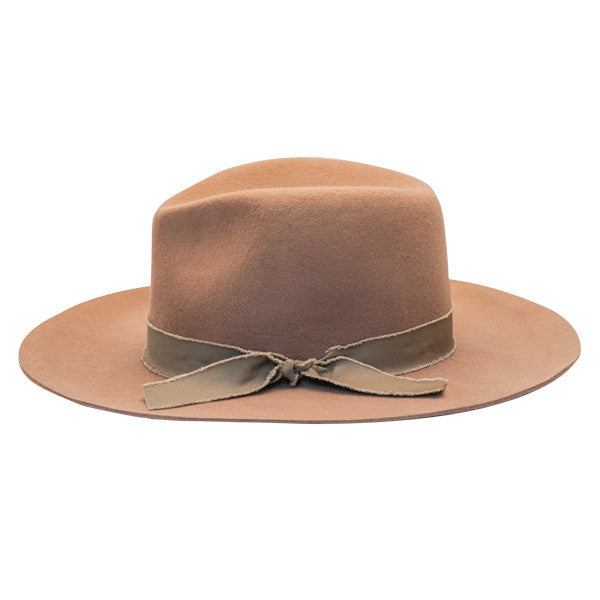 Olive & Pique - Wide Brim Floppy Wool Felt Hat - Side