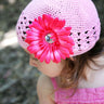Baby Bezak - Pink Cap With Pink-Gerber Flower