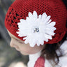 Baby Bezak - Red Cap With White Flower