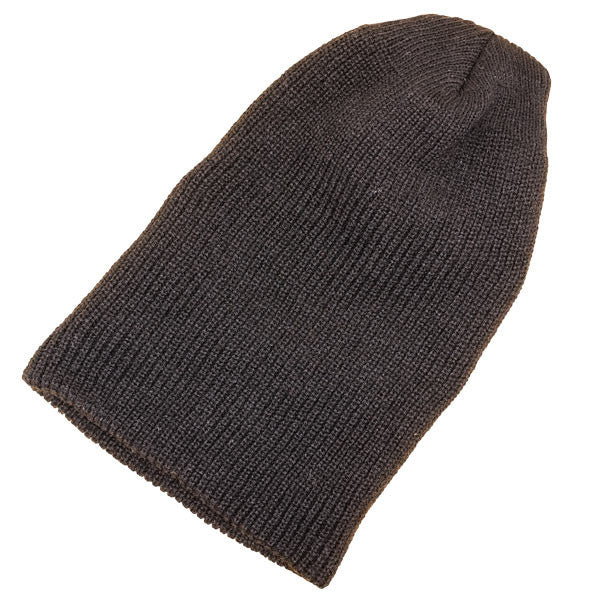 Army Style Acrylic Cadet Winter Beanie Hat With Visor - Ribbed Knit, One Size Fits Most