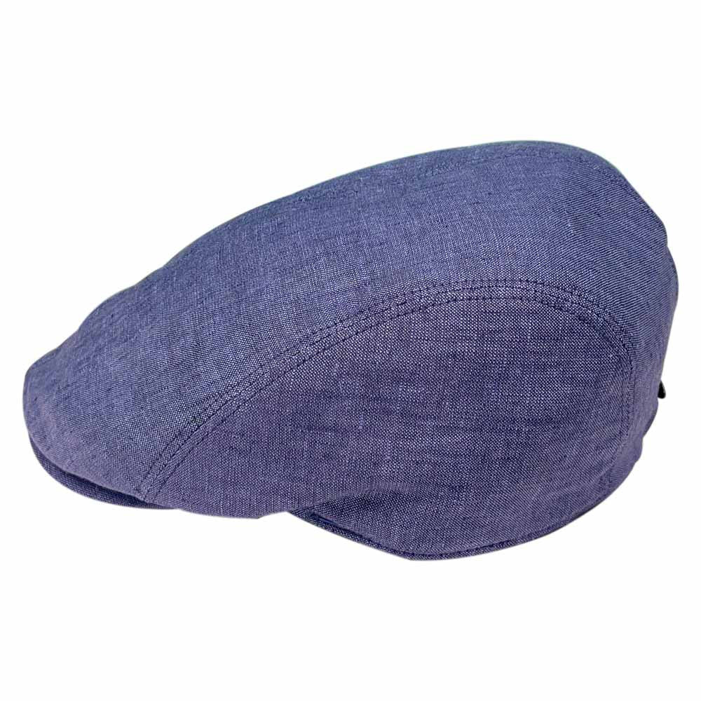 Saint Martin | Blue Linen Flat Cap | Hats Unlimited