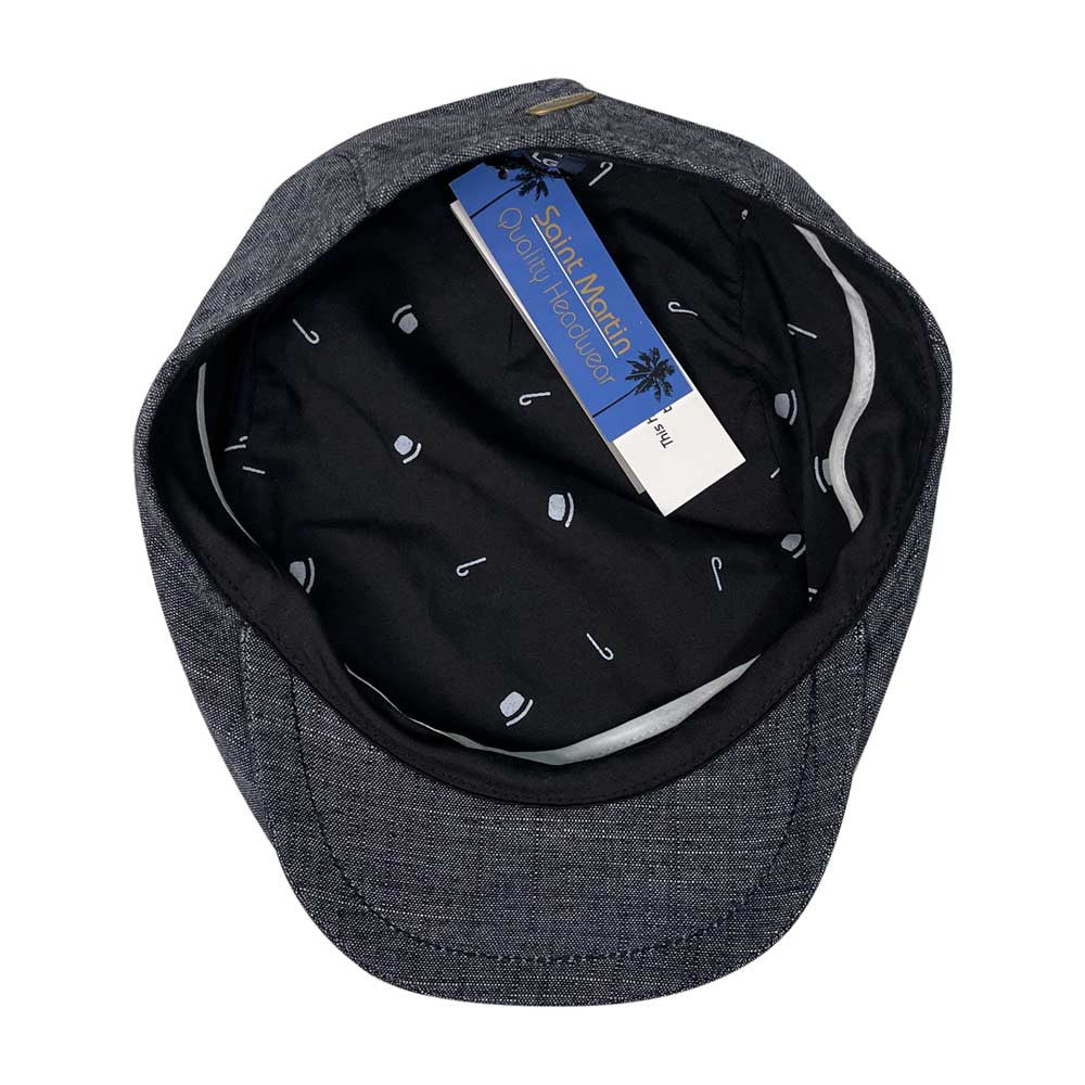 Cap St. Martin Saint Martin | Charcoal Flat Cap | Hats Unlimited