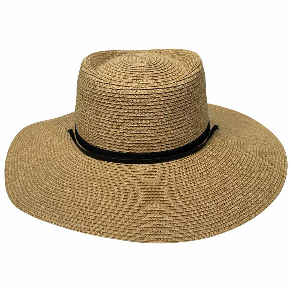 Saint Martin - Sewn Braid Paper Sun Hat in Tan - Front