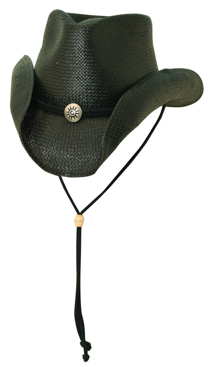 Scala - Black Soft Toyo Western Hat
