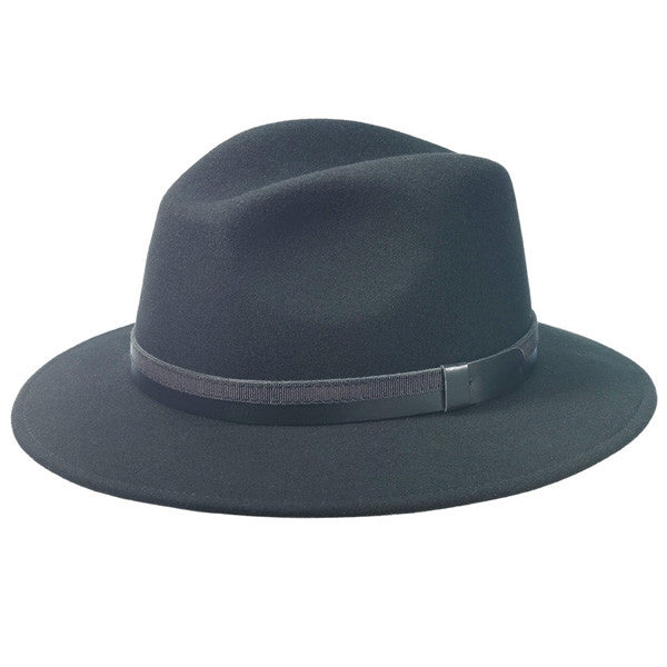 TLS Stefeno - Black Wool Felt Safari Hat