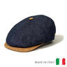 Saint Martin - Genova Denim & Cork Newsboy Cap - Style made in Italy