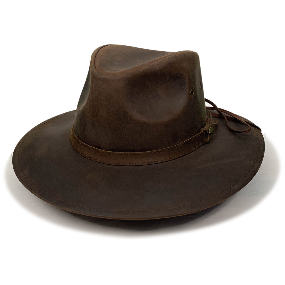 Saint Martin - Brown Leather Safari Hat - Style